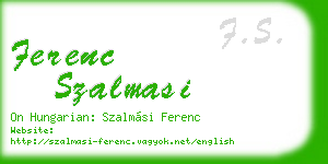 ferenc szalmasi business card